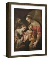 The Mystic Marriage of St Catherine, c.1600-30-Lodovico Carracci-Framed Giclee Print