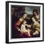 The Mystic Marriage of St. Catherine of Alexandria, 1525-1526-Antonio Da Correggio-Framed Giclee Print