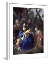 The Mystic Marriage of St. Catherine, with St. Leopold and St. William, 1647-Joachim Von Sandrart-Framed Giclee Print