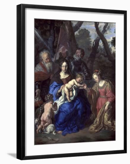 The Mystic Marriage of St. Catherine, with St. Leopold and St. William, 1647-Joachim Von Sandrart-Framed Giclee Print