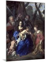 The Mystic Marriage of St. Catherine, with St. Leopold and St. William, 1647-Joachim Von Sandrart-Mounted Giclee Print