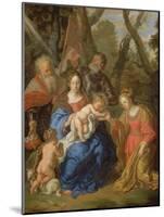 The Mystic Marriage of St. Catherine, with St. Leopold and St. William, 1647-Joachim Von Sandrart-Mounted Giclee Print