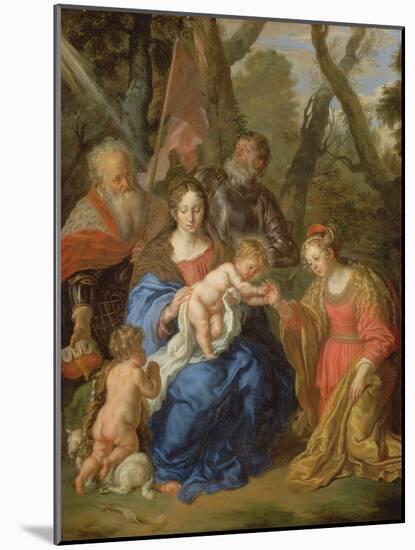 The Mystic Marriage of St. Catherine, with St. Leopold and St. William, 1647-Joachim Von Sandrart-Mounted Giclee Print