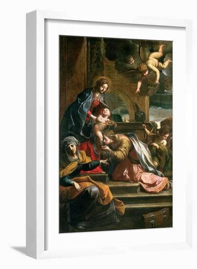 The Mystic Marriage of St. Catherine-Alessandro Tiarini-Framed Giclee Print