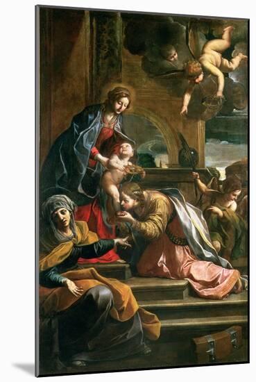 The Mystic Marriage of St. Catherine-Alessandro Tiarini-Mounted Giclee Print