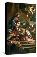 The Mystic Marriage of St. Catherine-Alessandro Tiarini-Stretched Canvas