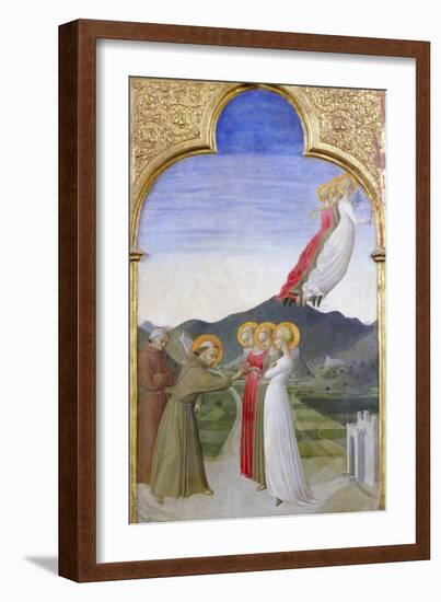 The Mystic Marriage of St. Francis of Assisi-Sassetta-Framed Giclee Print