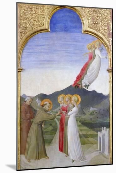 The Mystic Marriage of St. Francis of Assisi-Sassetta-Mounted Giclee Print