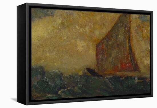 The Mystical Boat; La Barque Mystique-Odilon Redon-Framed Stretched Canvas