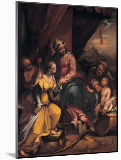 The Mystical Marriage of Saint Catherine, 1590-Denys Calvaert-Mounted Giclee Print