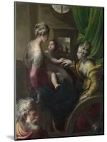 The Mystical Marriage of Saint Catherine, C. 1527-1530-Parmigianino-Mounted Giclee Print