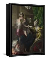 The Mystical Marriage of Saint Catherine, C. 1527-1530-Parmigianino-Framed Stretched Canvas