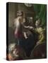 The Mystical Marriage of Saint Catherine, C. 1527-1530-Parmigianino-Stretched Canvas