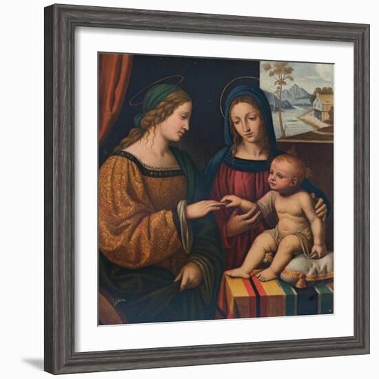 The Mystical Marriage of Saint Catherine, c1520, (1911)-Bernardino Luini-Framed Giclee Print