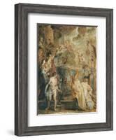 The Mystical Marriage of Saint Catherine-Peter Paul Rubens-Framed Giclee Print