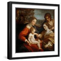 The Mystical Marriage of Saint Catherine-Correggio-Framed Giclee Print