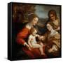 The Mystical Marriage of Saint Catherine-Correggio-Framed Stretched Canvas