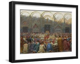 The Mystical Wedding Between the Bishop and the Abbess of Pistoia-Kristian Zahrtmann-Framed Giclee Print