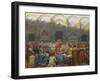 The Mystical Wedding Between the Bishop and the Abbess of Pistoia-Kristian Zahrtmann-Framed Giclee Print