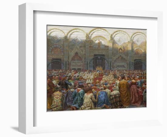 The Mystical Wedding Between the Bishop and the Abbess of Pistoia-Kristian Zahrtmann-Framed Giclee Print