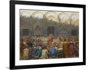 The Mystical Wedding Between the Bishop and the Abbess of Pistoia-Kristian Zahrtmann-Framed Giclee Print