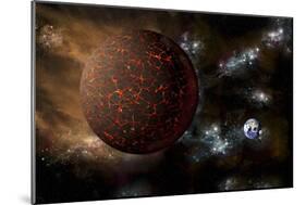 The Mythical Planet known as Nibiru as it Hurtles Toward Earth-Stocktrek Images-Mounted Art Print