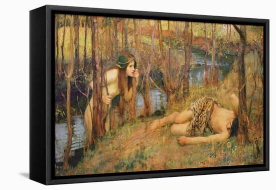 The Naiad, 1893 (Hylas with a Nymph)-John William Waterhouse-Framed Stretched Canvas