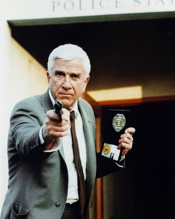 Leslie Nielsen Text Portrait of Frank Drebrin Poster Canvas Print Art Gift Wall Home Decor of the movie The Naked Gun