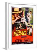 The Naked Jungle, Left and Right: Charlton Heston; Center: Eleanor Parker, 1954-null-Framed Art Print