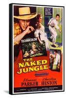 The Naked Jungle, Left and Right: Charlton Heston; Center: Eleanor Parker, 1954-null-Framed Stretched Canvas