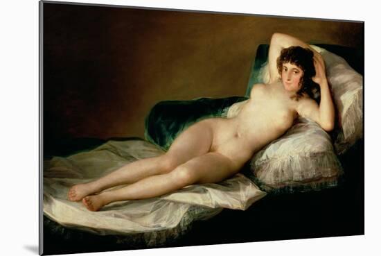 The Naked Maja, circa 1800-Francisco de Goya-Mounted Giclee Print