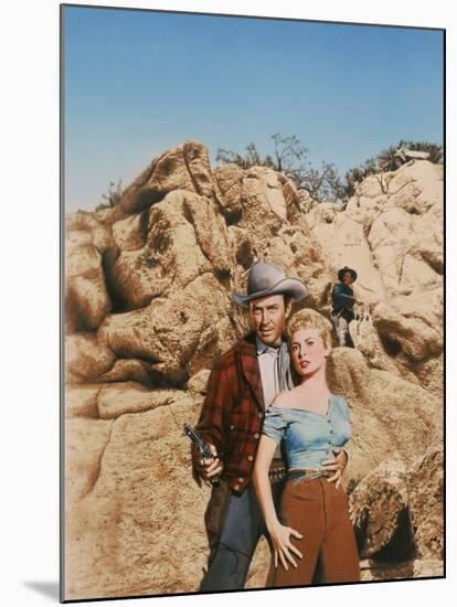 THE NAKED SPUR, 1953 directed by ANTHONY MANN James Stewart and Janet Leigh (photo)-null-Mounted Photo