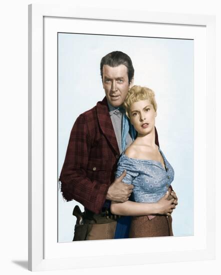 THE NAKED SPUR, 1953 directed by ANTHONY MANN James Stewart and Janet Leigh (photo)-null-Framed Photo