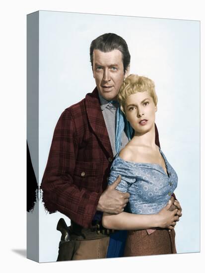 THE NAKED SPUR, 1953 directed by ANTHONY MANN James Stewart and Janet Leigh (photo)-null-Stretched Canvas