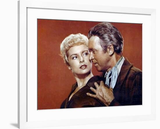 THE NAKED SPUR, 1953 directed by ANTHONY MANN Janet Leigh and James Stewart (photo)-null-Framed Photo