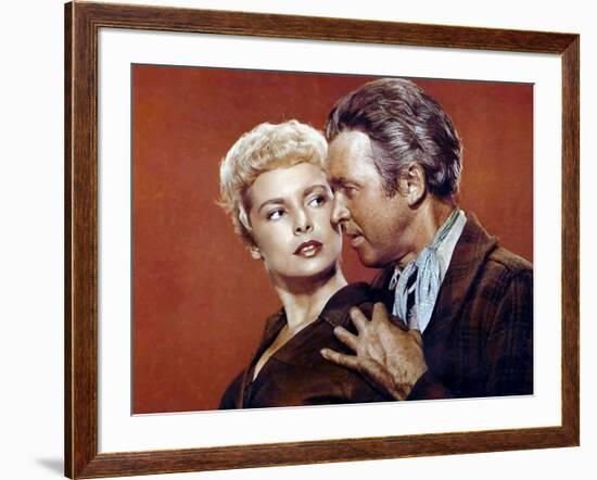 THE NAKED SPUR, 1953 directed by ANTHONY MANN Janet Leigh and James Stewart (photo)-null-Framed Photo