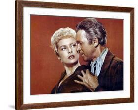 THE NAKED SPUR, 1953 directed by ANTHONY MANN Janet Leigh and James Stewart (photo)-null-Framed Photo