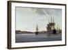 The Napoleon and other Men of War in Cherbourg Harbour, 1863-Anton Melbye-Framed Giclee Print