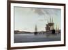 The Napoleon and other Men of War in Cherbourg Harbour, 1863-Anton Melbye-Framed Giclee Print