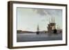 The Napoleon and other Men of War in Cherbourg Harbour, 1863-Anton Melbye-Framed Giclee Print