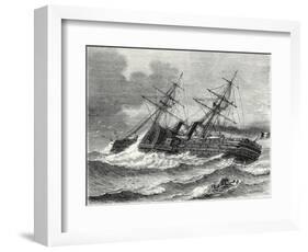 The 'Napoleon Iii' Transatlantic French Liner Launched in 1866-null-Framed Giclee Print