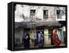 The Narrow Streets of Lamu Town, Lamu, Kenya, East Africa, Africa-Andrew Mcconnell-Framed Stretched Canvas