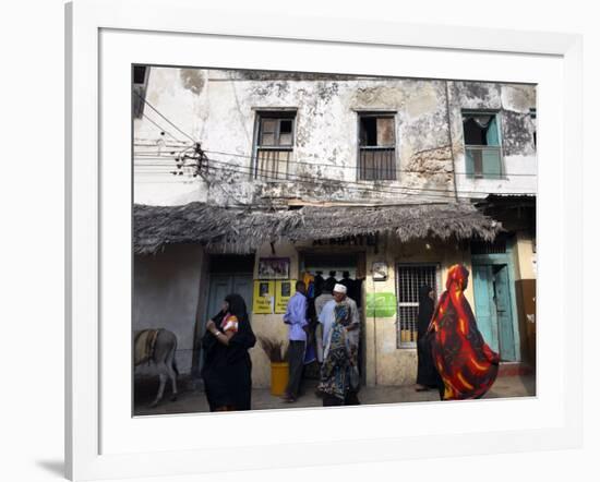 The Narrow Streets of Lamu Town, Lamu, Kenya, East Africa, Africa-Andrew Mcconnell-Framed Photographic Print