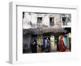 The Narrow Streets of Lamu Town, Lamu, Kenya, East Africa, Africa-Andrew Mcconnell-Framed Photographic Print