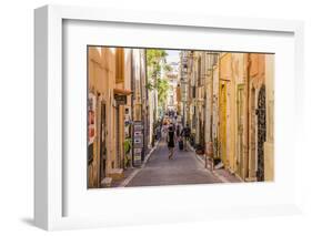 The narrow streets of the old town, Le Panier, Marseille, Bouches du Rhone, Provence, France-Chris Mouyiaris-Framed Photographic Print