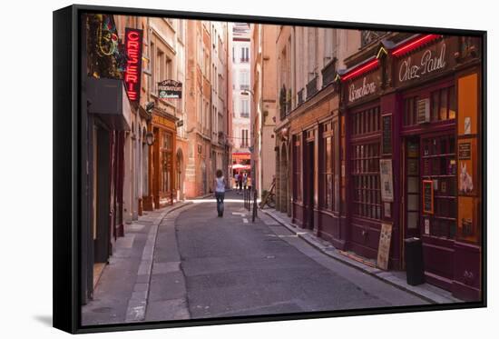 The Narrow Streets of Vieux Lyon, Lyon, Rhone, Rhone-Alpes, France, Europe-Mark Sunderland-Framed Stretched Canvas