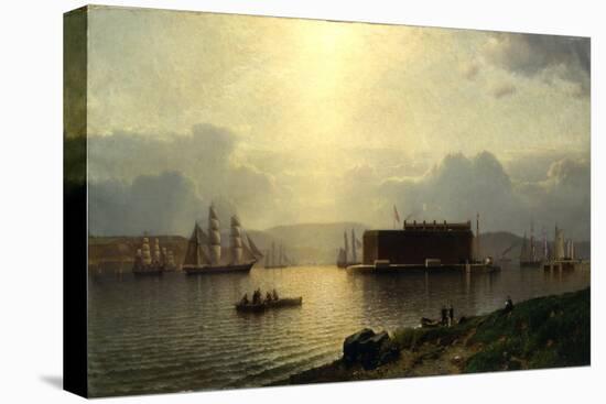 The Narrows and Fort Lafayette, Ships Coming into Port, New York Harbor, 1868 (Oil on Canvas)-Samuel Colman-Stretched Canvas