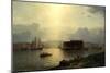 The Narrows and Fort Lafayette, Ships Coming into Port, New York Harbor, 1868 (Oil on Canvas)-Samuel Colman-Mounted Giclee Print