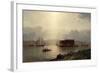 The Narrows and Fort Lafayette, Ships Coming into Port, New York Harbour, 1868-Samuel Coleman-Framed Giclee Print