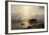 The Narrows and Fort Lafayette, Ships Coming into Port, New York Harbour, 1868-Samuel Coleman-Framed Giclee Print